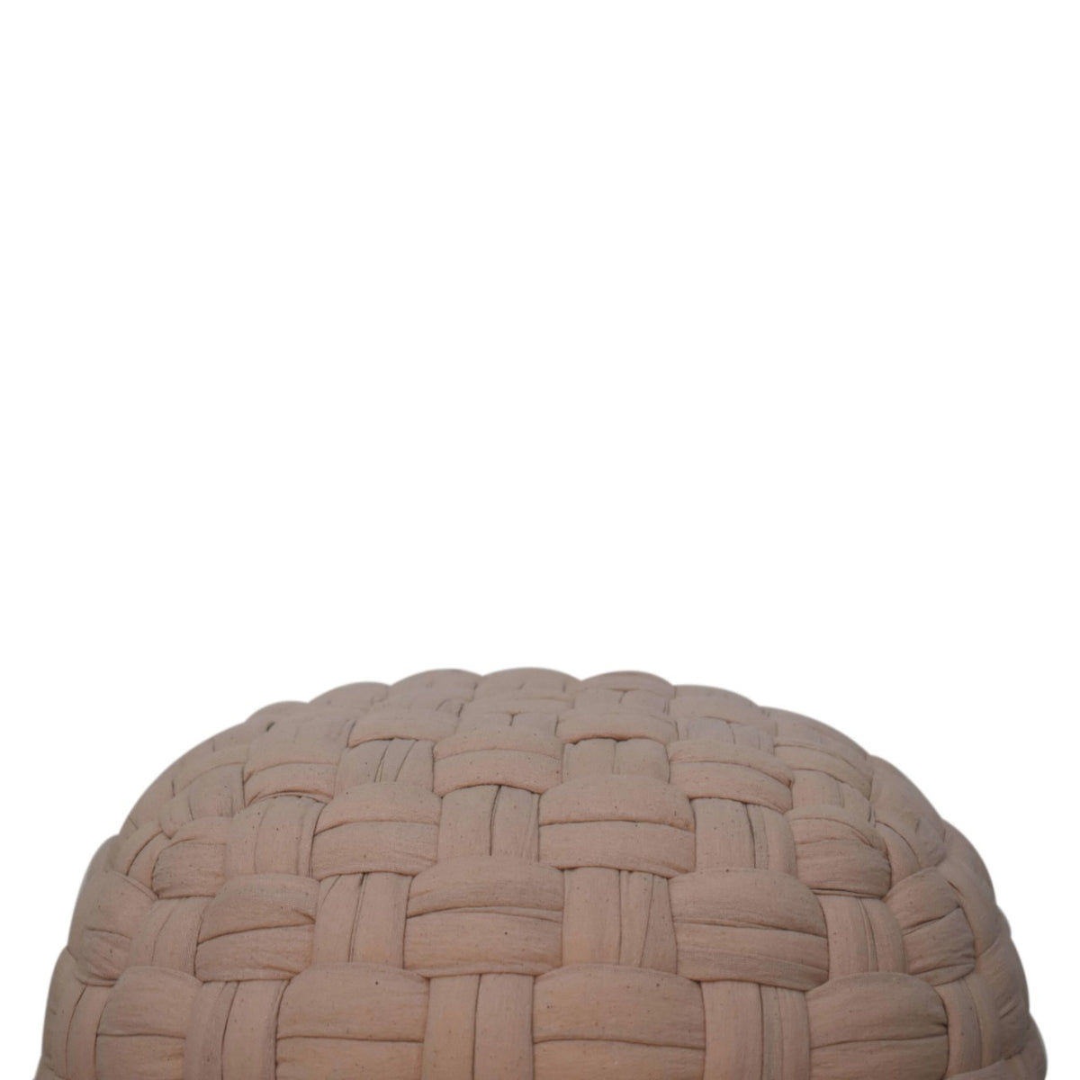 Tube Pouffe Cream Footstool
