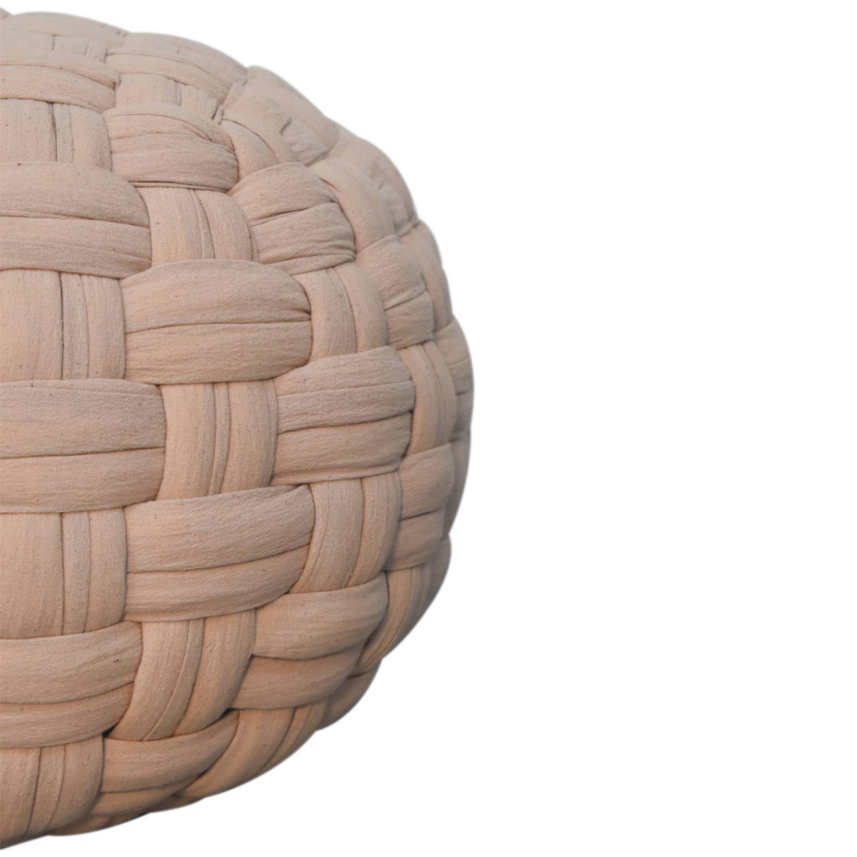 Tube Pouffe Cream Footstool