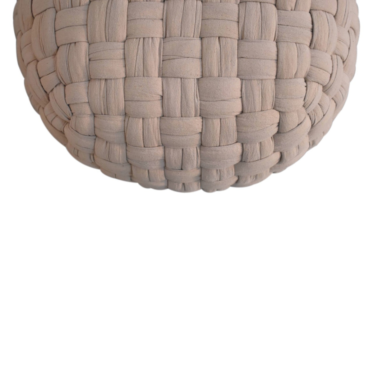 Tube Pouffe Cream Footstool