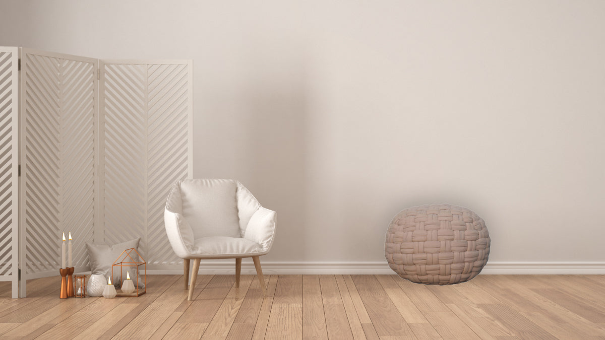 Tube Pouffe Cream Footstool