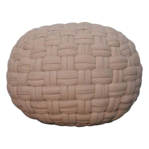 Tube Pouffe Cream Footstool