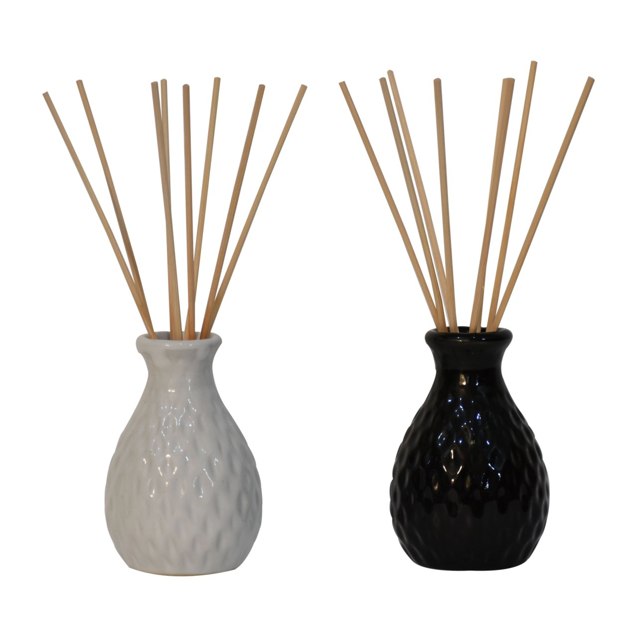 Black and White Vase Reed Diffuser Set (Lavender & Oudh)