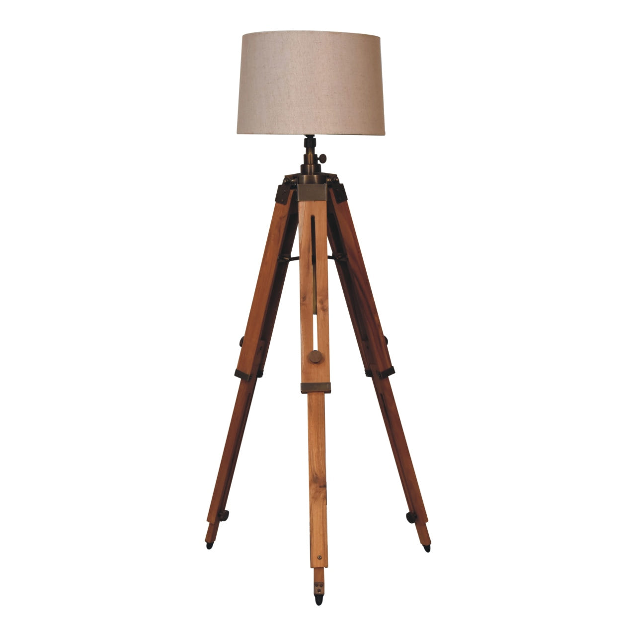 Wooden Tripod Lamp Accent Piece
