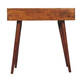 Chestnut Pineapple Console Chest of Drawers | Hand-Carved