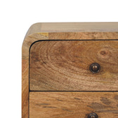 Mini Oak-ish Curved Bedside Table