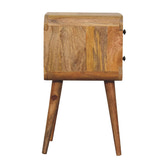 Mini Oak-ish Curved Bedside Table