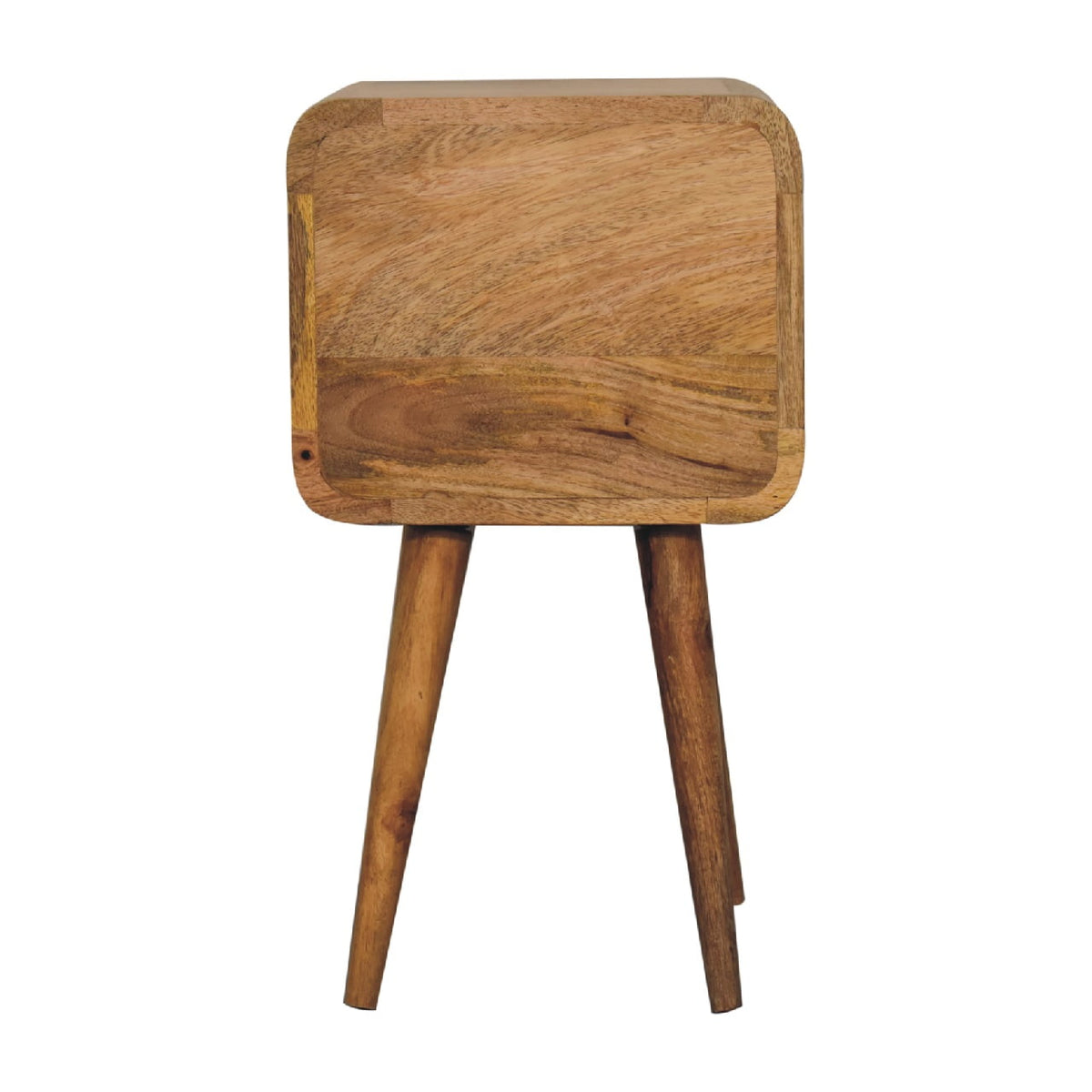 Mini Oak-ish Curved Bedside Table