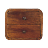 Floating Mini Chestnut Bedside Table | Wall-Mounted