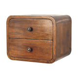 Floating Mini Chestnut Bedside Table | Wall-Mounted