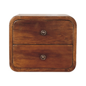 Floating Mini Chestnut Bedside Table | Wall-Mounted