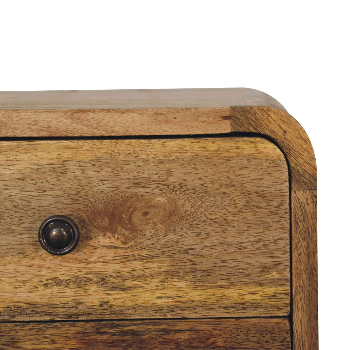 Mini Curve Oak-ish Floating Bedside Table | Wall-Mounted