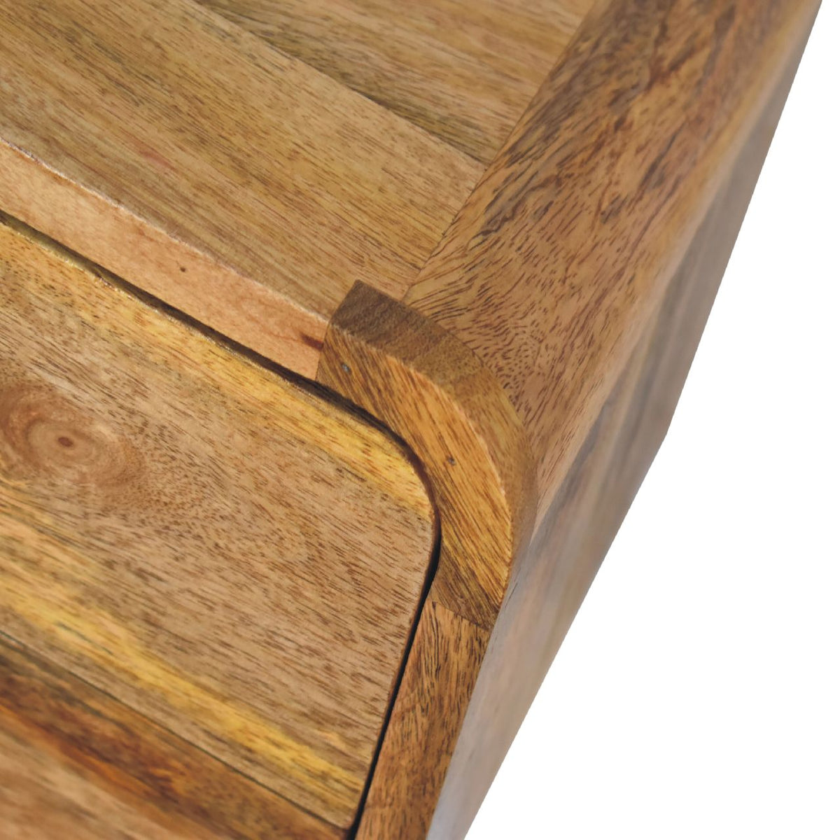 Mini Curve Oak-ish Floating Bedside Table | Wall-Mounted