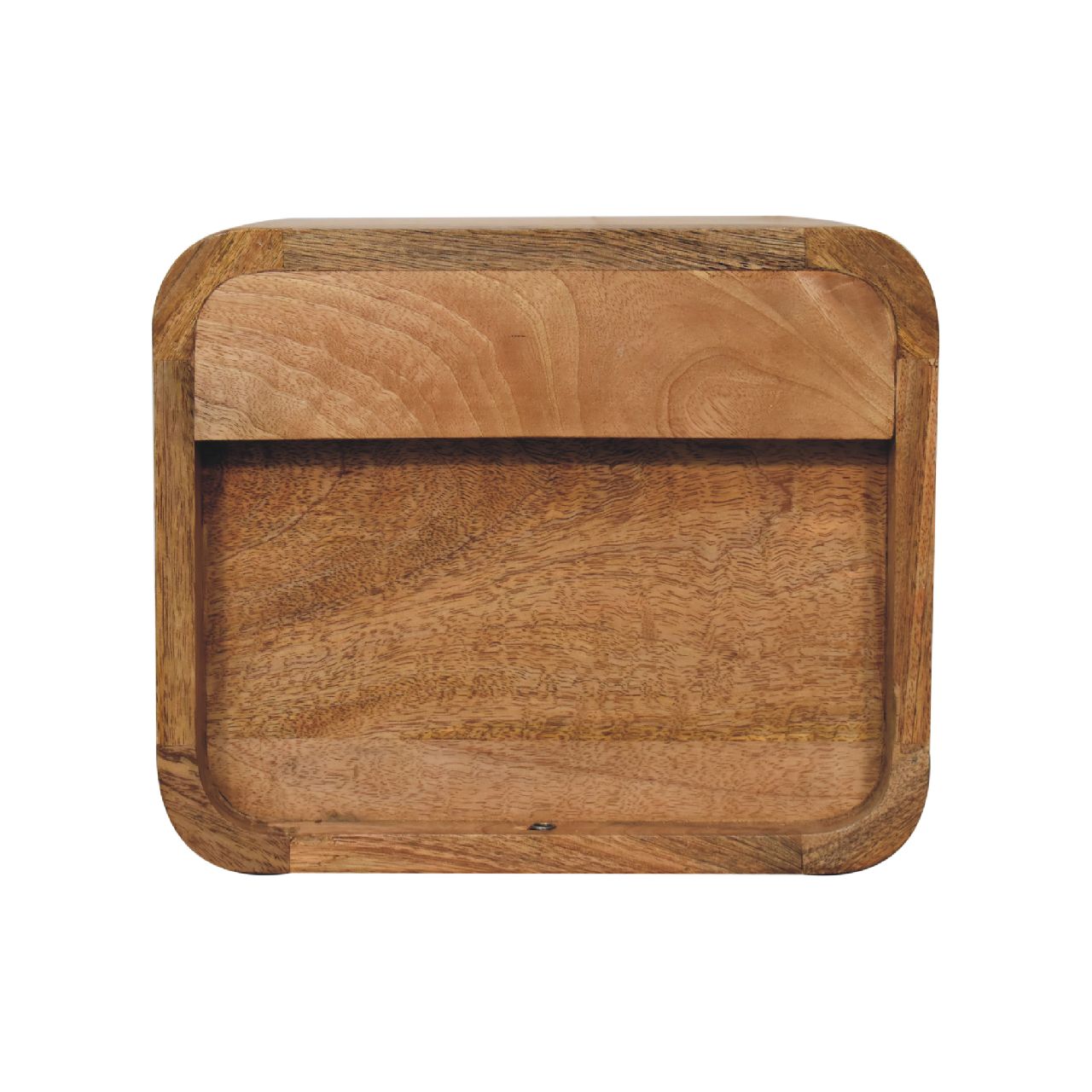 Mini Curve Oak-ish Floating Bedside Table | Wall-Mounted