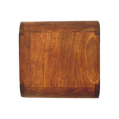 Mini Curve Floating Bedside Table | Chestnut Solid Mango Wood Wall-Mounted