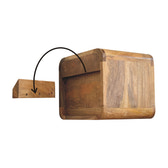 Mini Oak-ish Floating Open Bedside Table | Wall-Mounted
