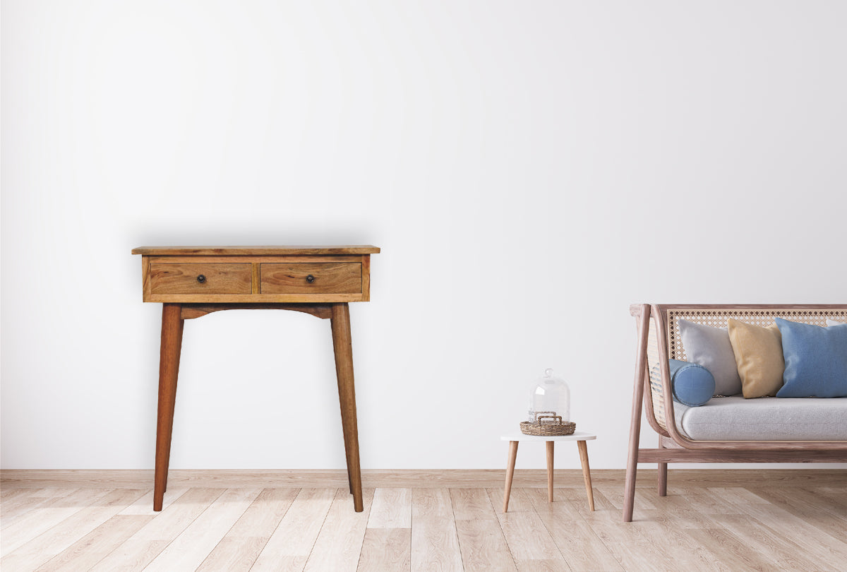 Mini Oak-ish Hallway Console Table