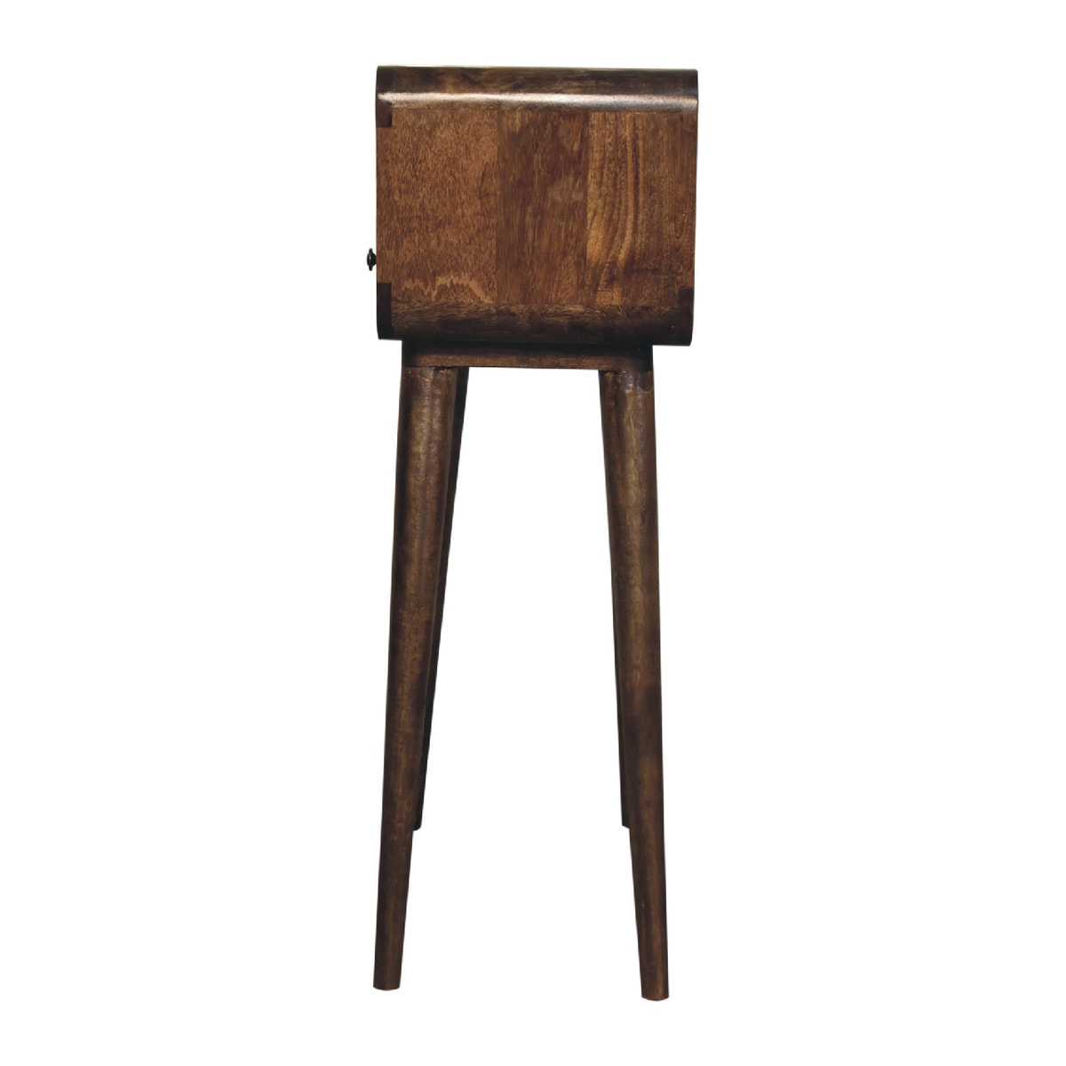 Mini Grey-wash Curved Console Table