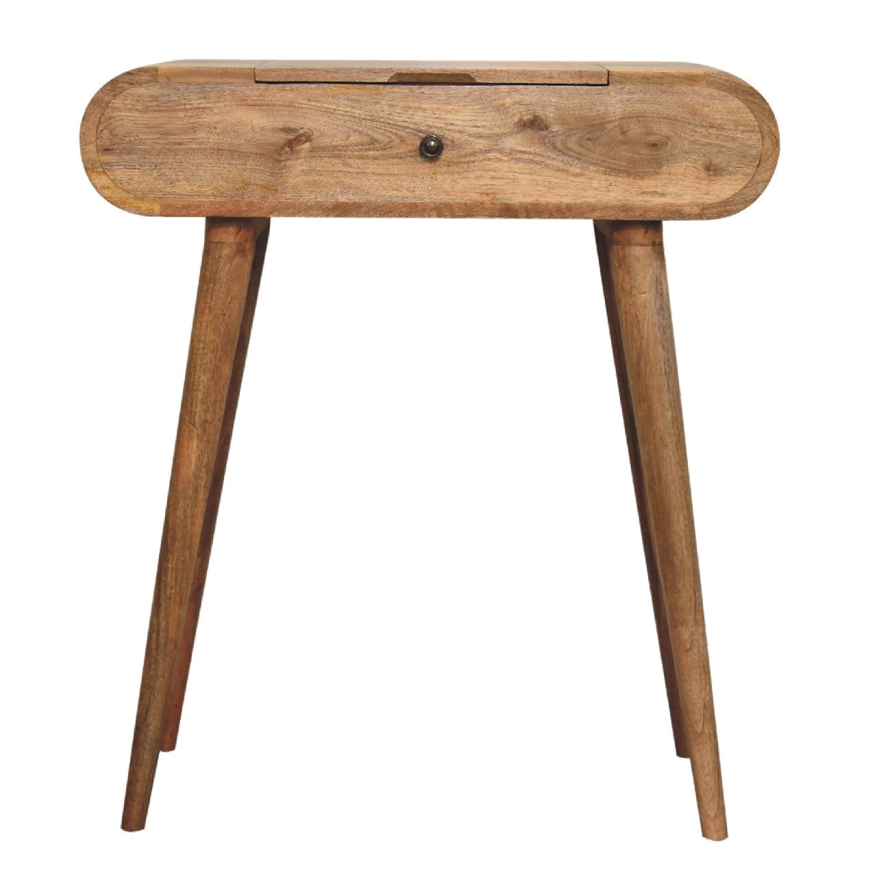 Mini Oak-ish Round Writing Desk | Foldable