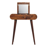 Mini Round Chestnut Fold Vanity Chest of Drawers | Foldable