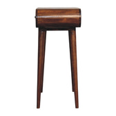 Mini Round Chestnut Fold Vanity Chest of Drawers | Foldable