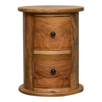 Mini 2-Drawer Drum Storage Bench