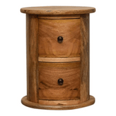 Mini 2-Drawer Drum Storage Bench