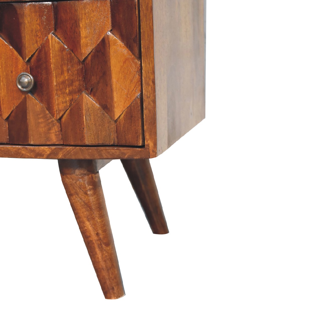 Pineapple Chestnut Carved Chest of Drawers | Hand-Carved