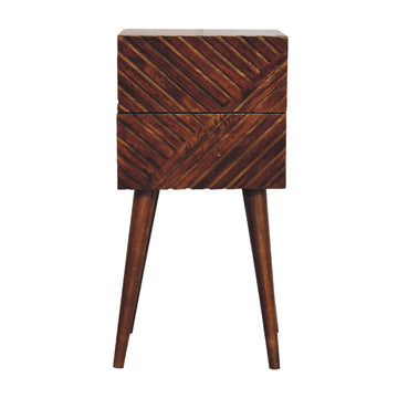 Lille Mini Chestnut Bedside Table