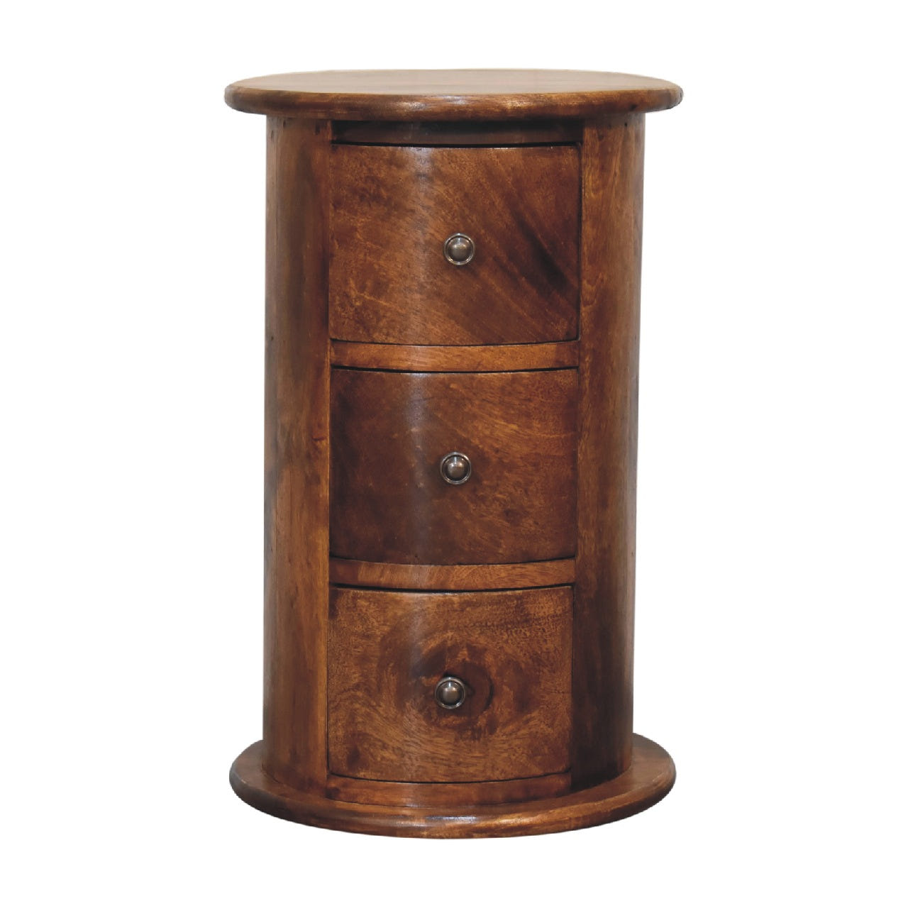 Mini Chestnut Drum Storage Bench
