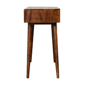 Chestnut Foldable Mirror Table | Hand-Painted Mango Wood