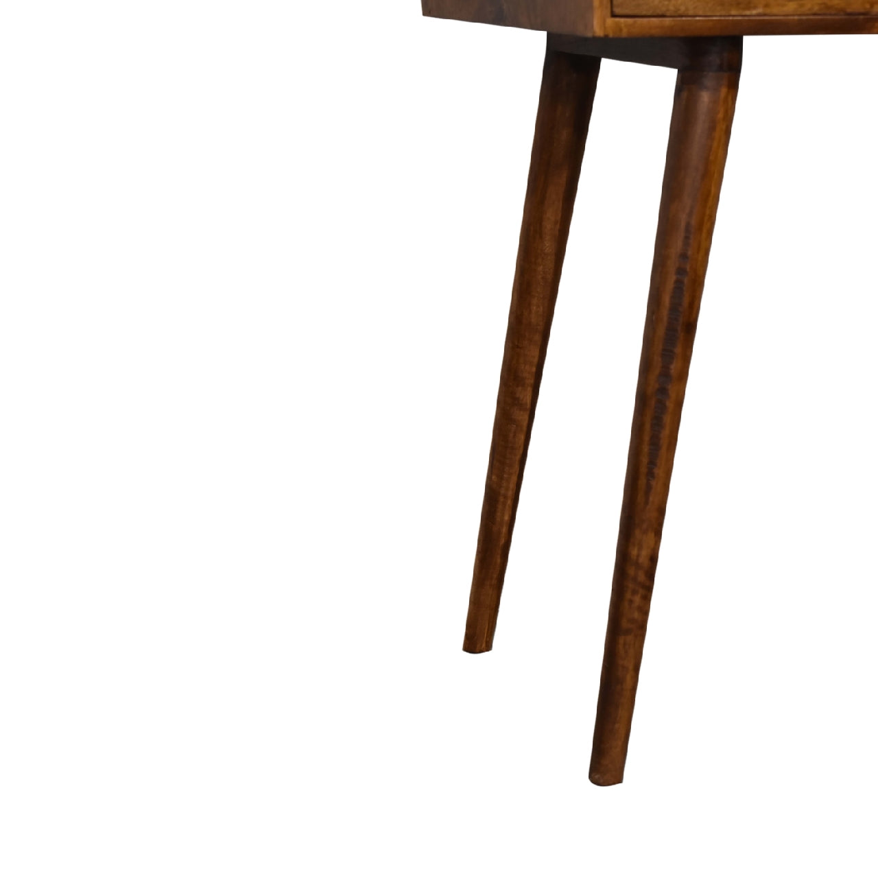 Chestnut Foldable Mirror Table | Hand-Painted Mango Wood