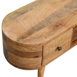 Mini Rounded Dual Drawer Entertainment Unit