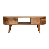 Mini Rounded Dual Drawer Entertainment Unit