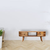 Mini Rounded Dual Drawer Entertainment Unit