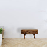 Mini Oak-ish Rounded Coffee Table