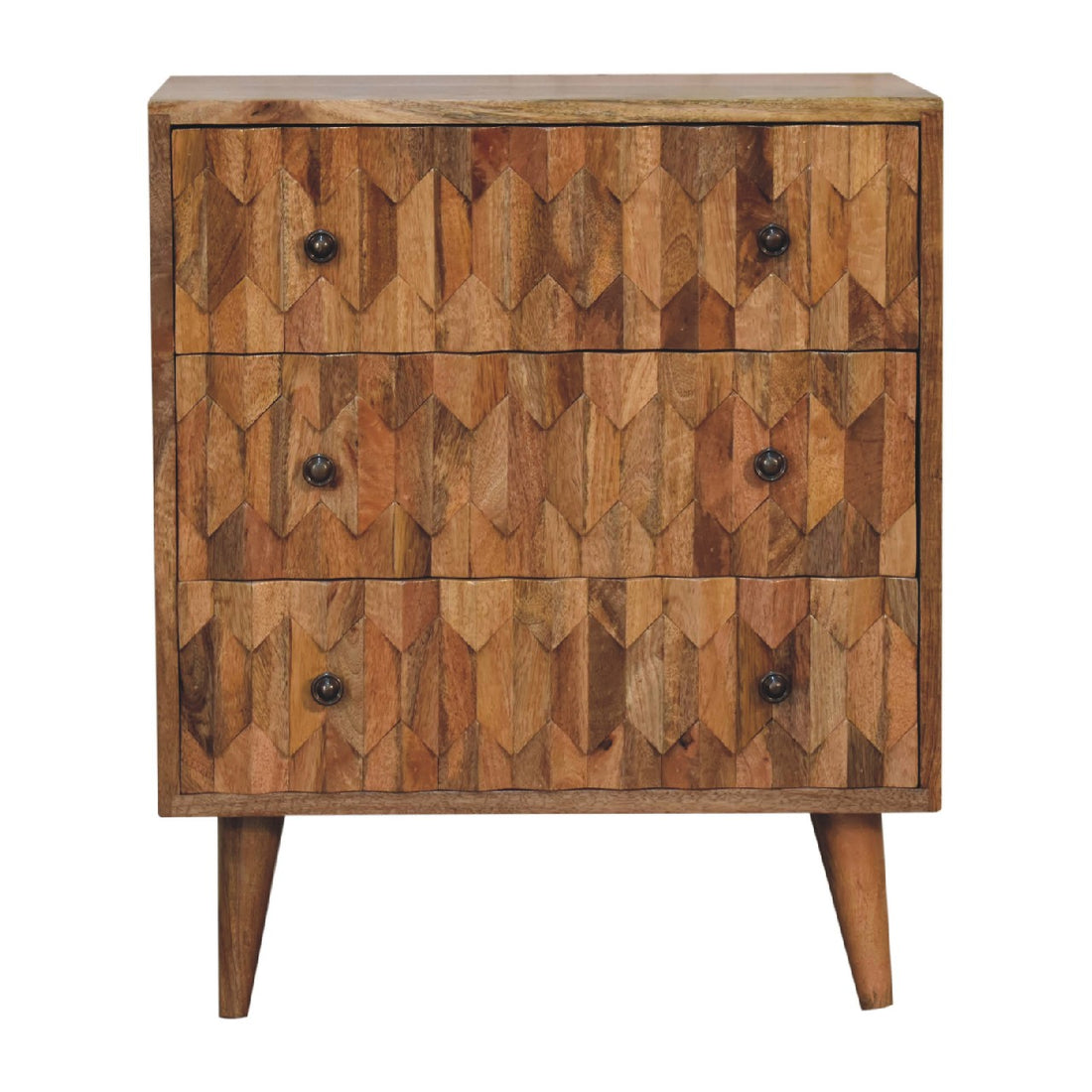 Mini Pineapple Carved Chest of Drawers | Hand-Carved
