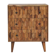 Mini Pineapple Carved Chest of Drawers | Hand-Carved