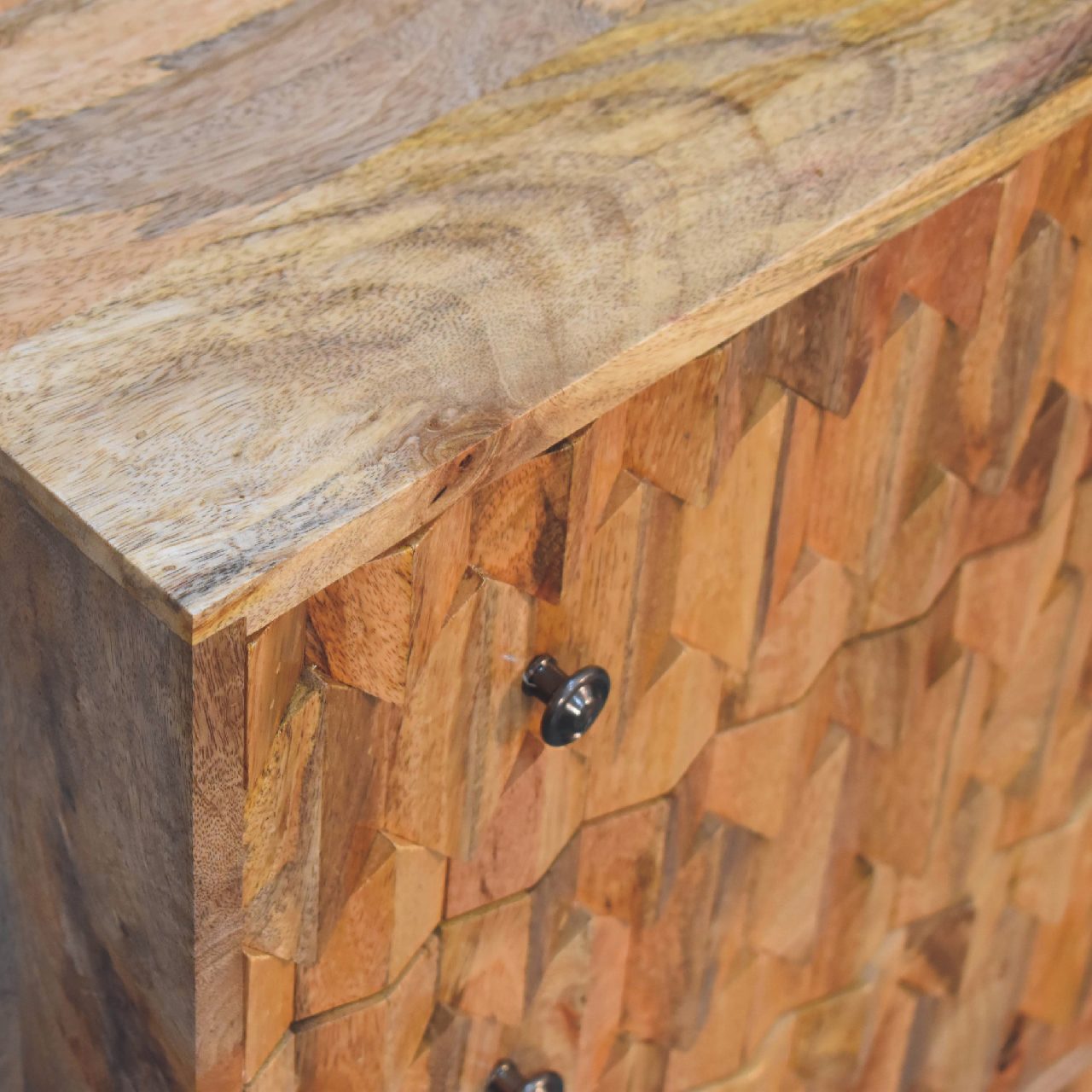Mini Pineapple Carved Chest of Drawers | Hand-Carved