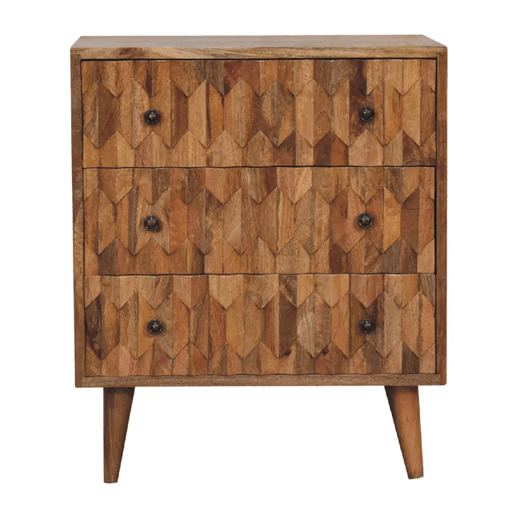 Mini Pineapple Carved Chest of Drawers | Hand-Carved