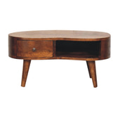Mini Chesnut Wave Coffee Table | Chestnut Solid Mango Wood