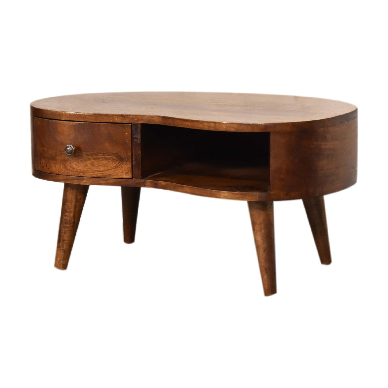 Mini Chesnut Wave Coffee Table | Chestnut Solid Mango Wood