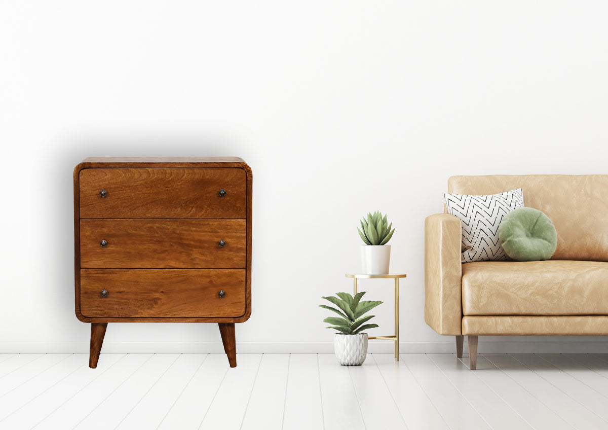 Mini Curved Chestnut Chest