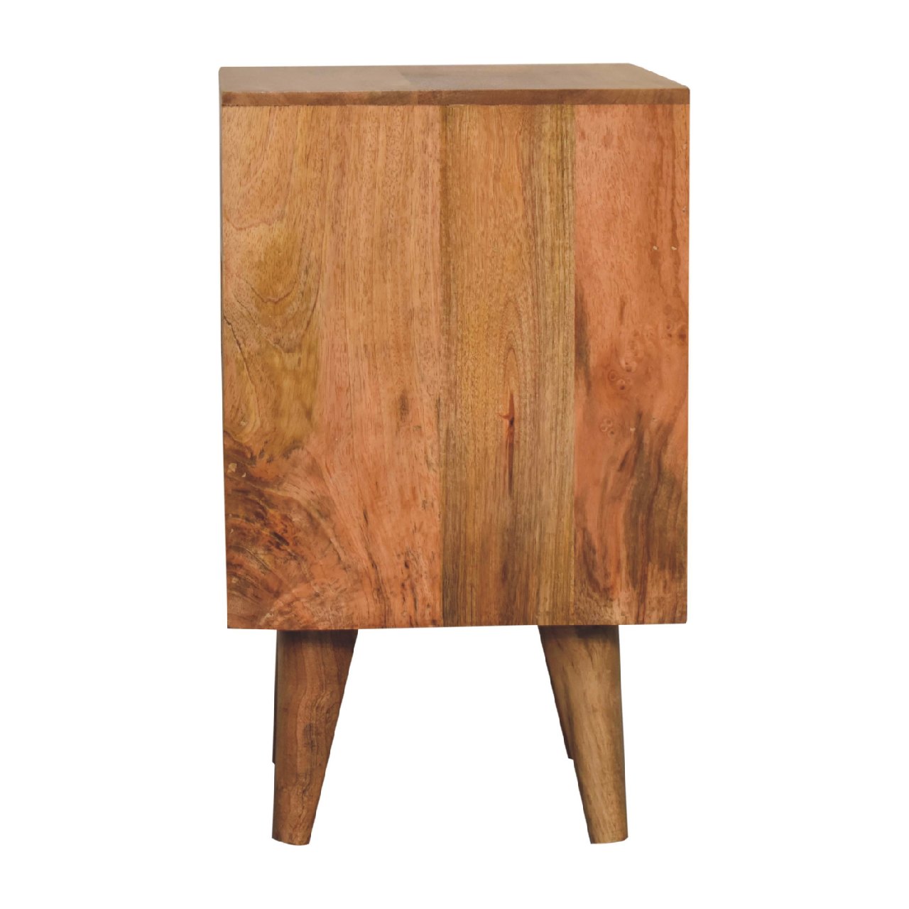Mini Grey and White Cut-out Bedside Table