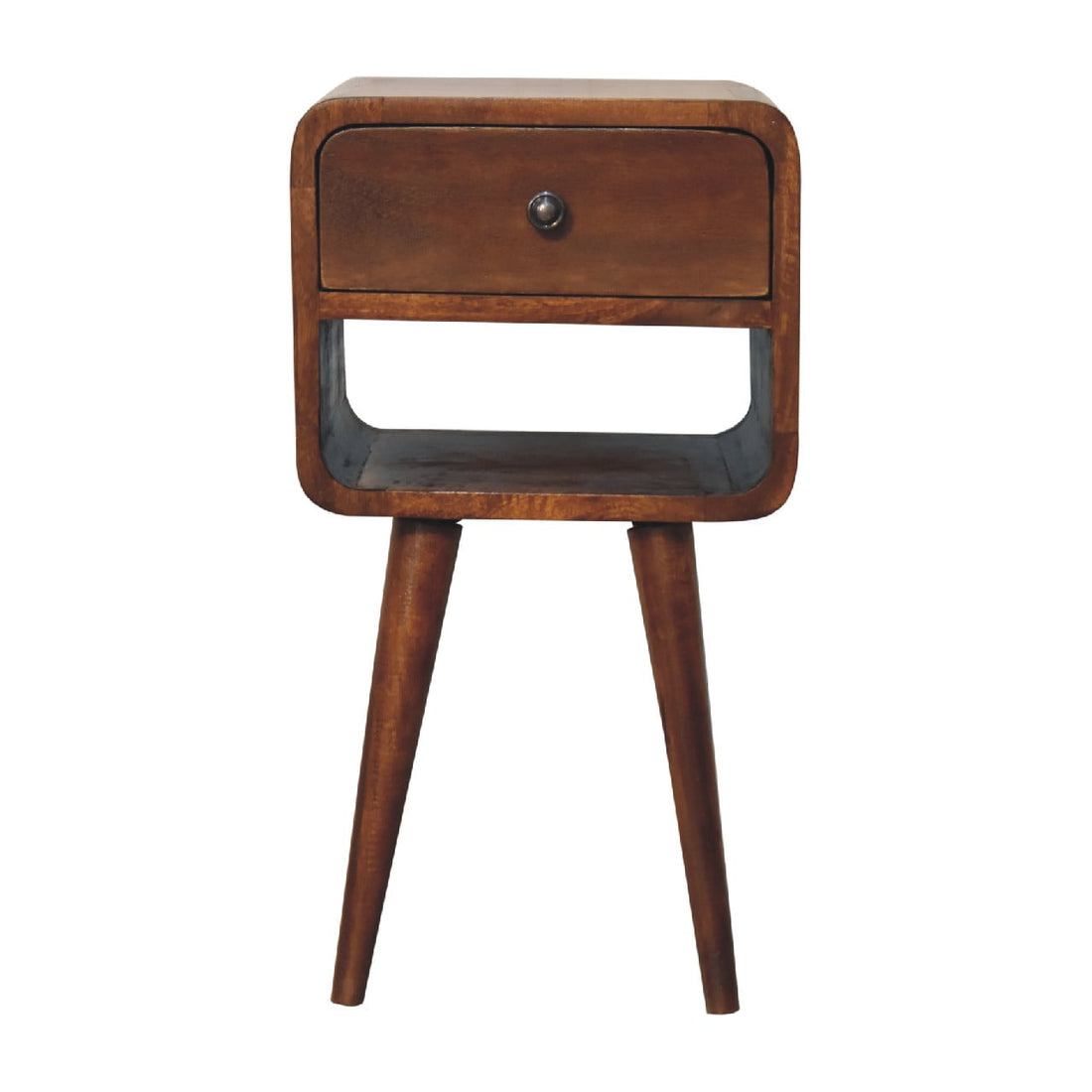 Mini Chestnut Curve Lower Bedside Table