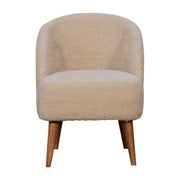 Cream Bouclé Tub Chair