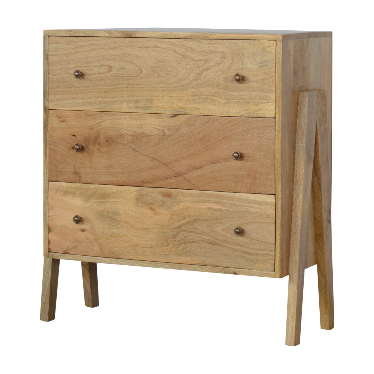Trestle Chest of Drawers | Oak-Ish Mango Wood