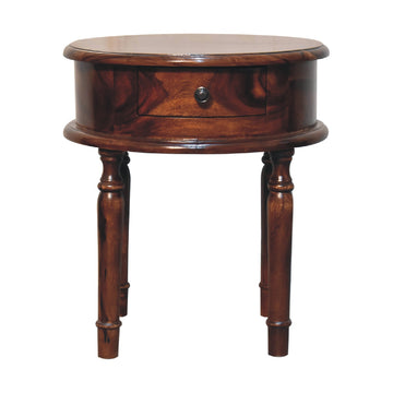 Honey finish Turned Leg Bedside Table