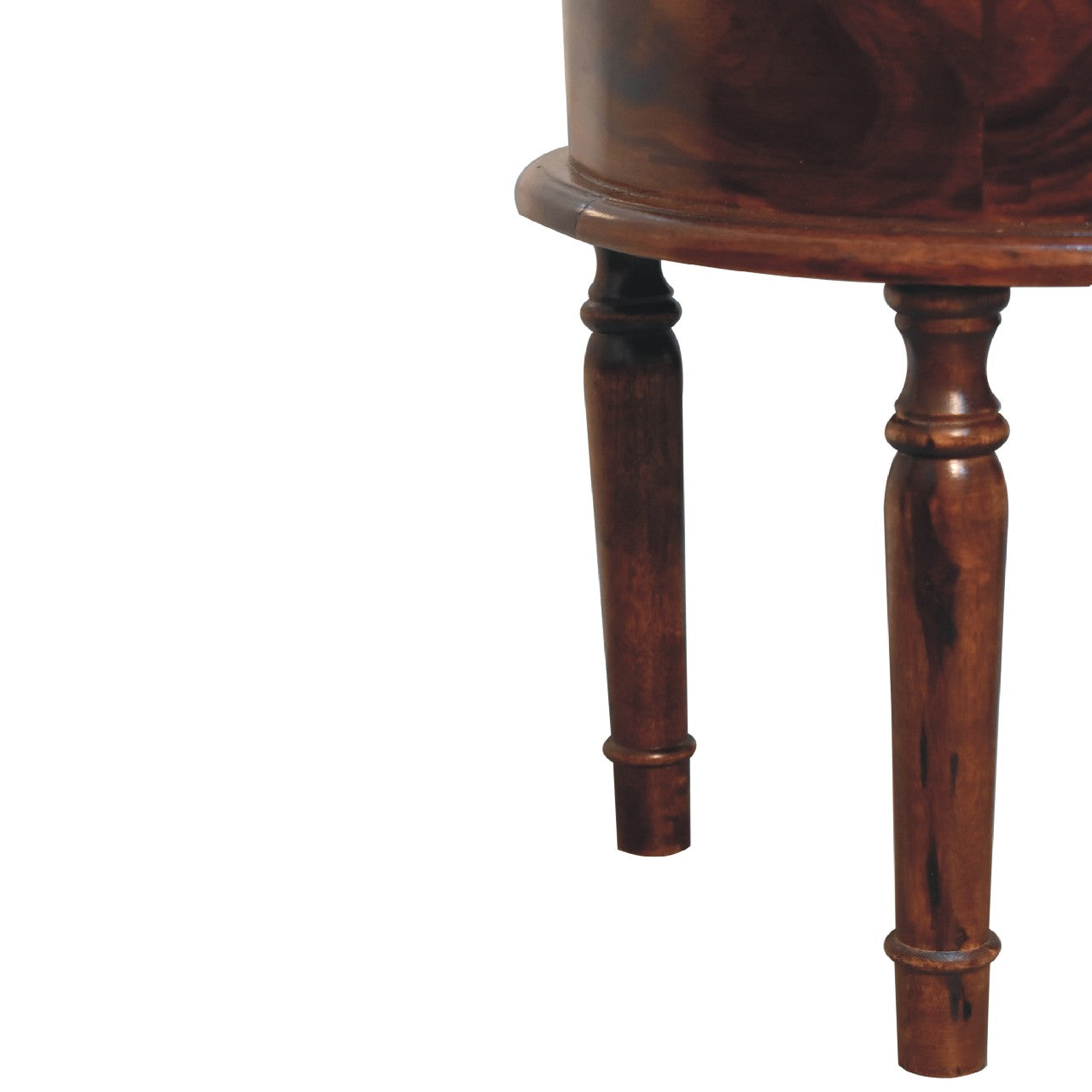 Honey finish Turned Leg Bedside Table