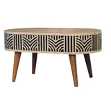 Edessa Bone Inlay Coffee Table | Oak-Ish Mango Wood