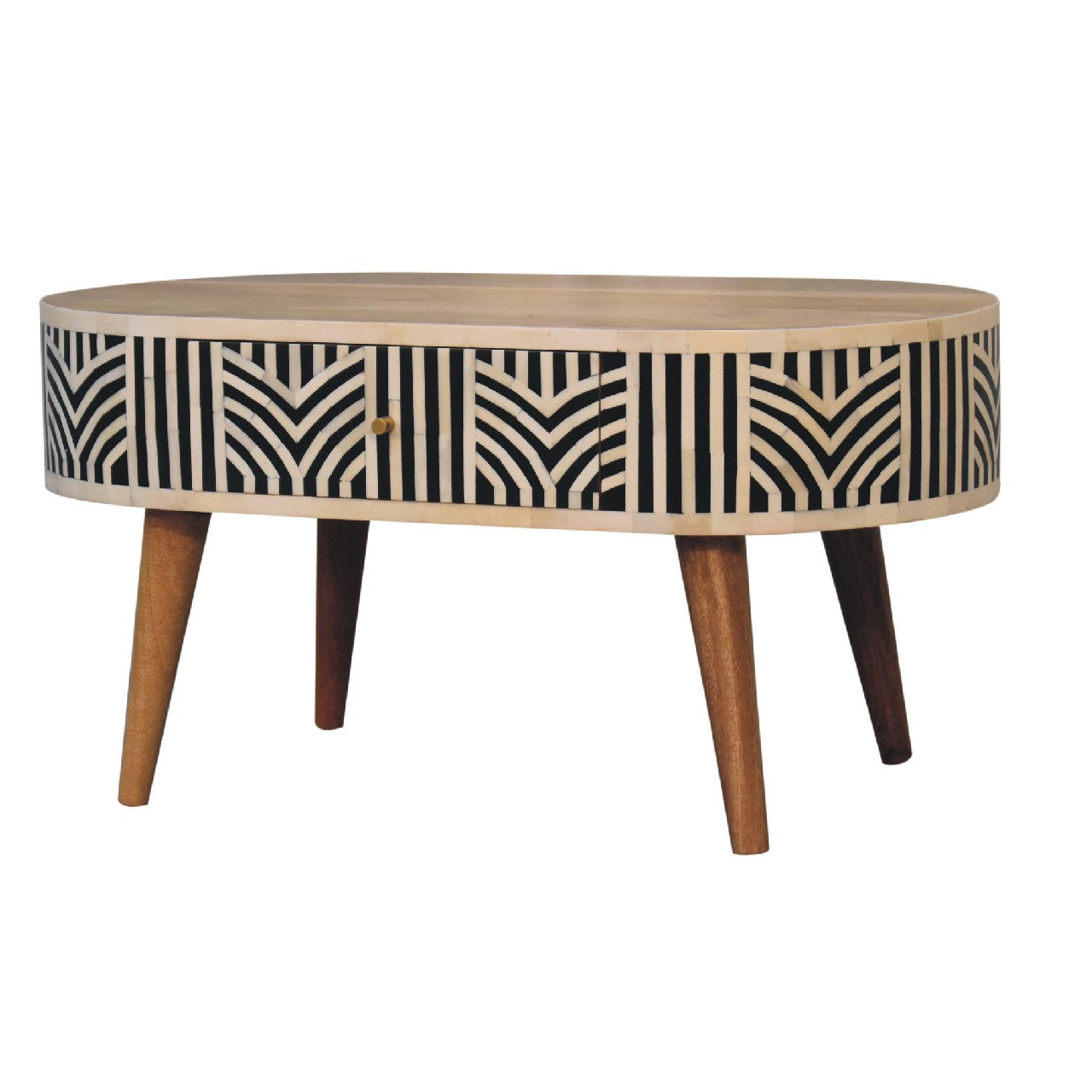 Edessa Bone Inlay Coffee Table | Oak-Ish Mango Wood